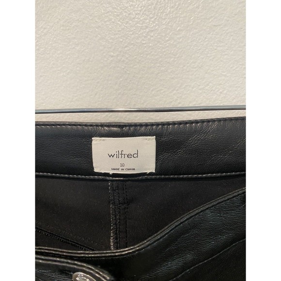 Aritzia Wilfred High-Waisted Vegan Leather The Melina™ Pants Size 10 - Picture 3 of 6